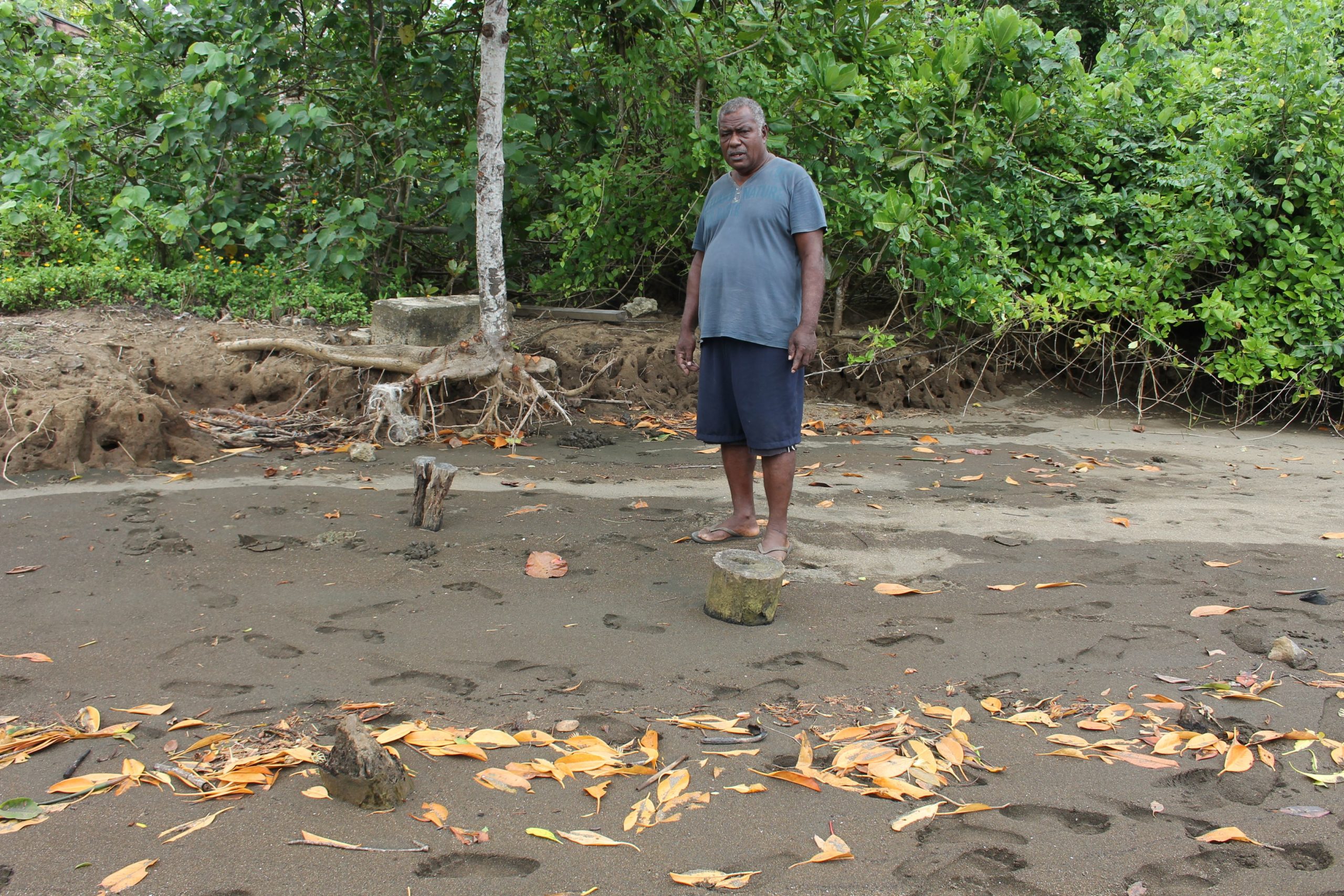 Remains of Simione Botu's house, Old Vundigoloa village, Fiji